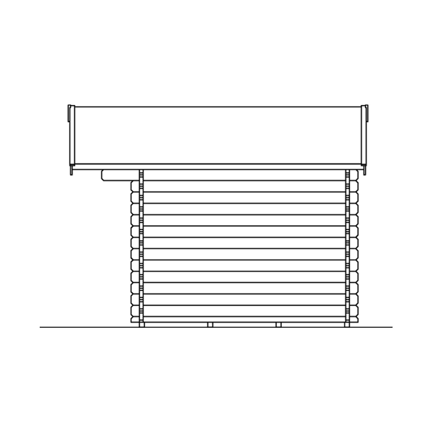 Illustration: Skan Holz Gartenhaus Narvik 2, 300x250 cm, Holz-Gartenhaus in Natur.