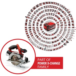 Einhell Akku-Handkreissäge TE-CS 18/150 Li Solo mit Power X-Change Akku-System.