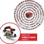 Einhell Akku-Handkreissäge TE-CS 18/150 Li Solo mit Power X-Change Akku-System.