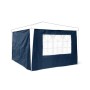 Relaxdays Pavillon Seitenteile 2er Set PE-Folie Blau Wasserabweisend Sichtfenster 190 cm x 290 cm x 0,5 cm 0,4 kg