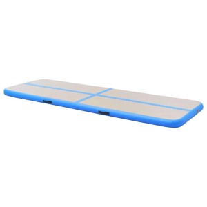 Aufblasbare blaue Gymnastikmatte (800x100x10 cm) von vidaXL für Sport & Fitness.
