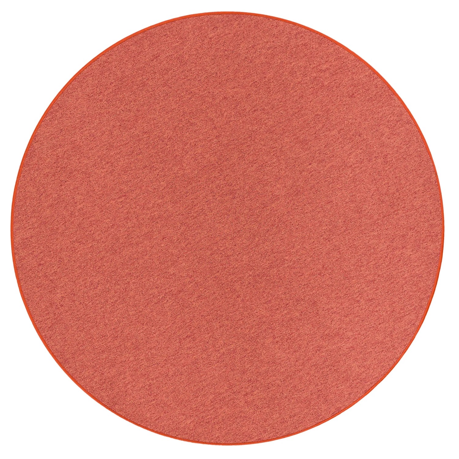 Runder, terrakottafarbener Feinschlingen Velour Teppich (200cm) von Snapstyle.