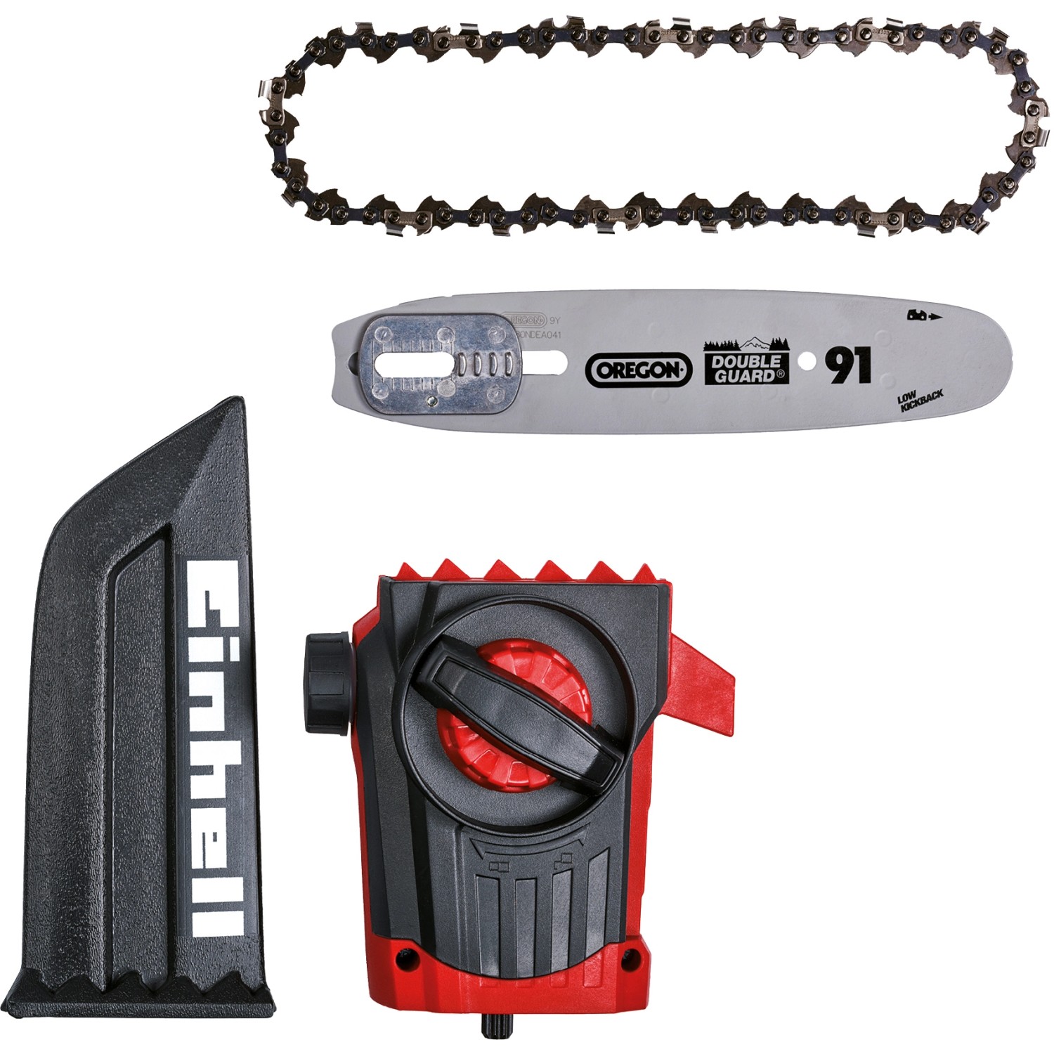 Einhell Hochentaster-Aufsatz mit Kette, Schwert und Schutz für Akku-Heckenschere GE-HH 18/45 Li T.