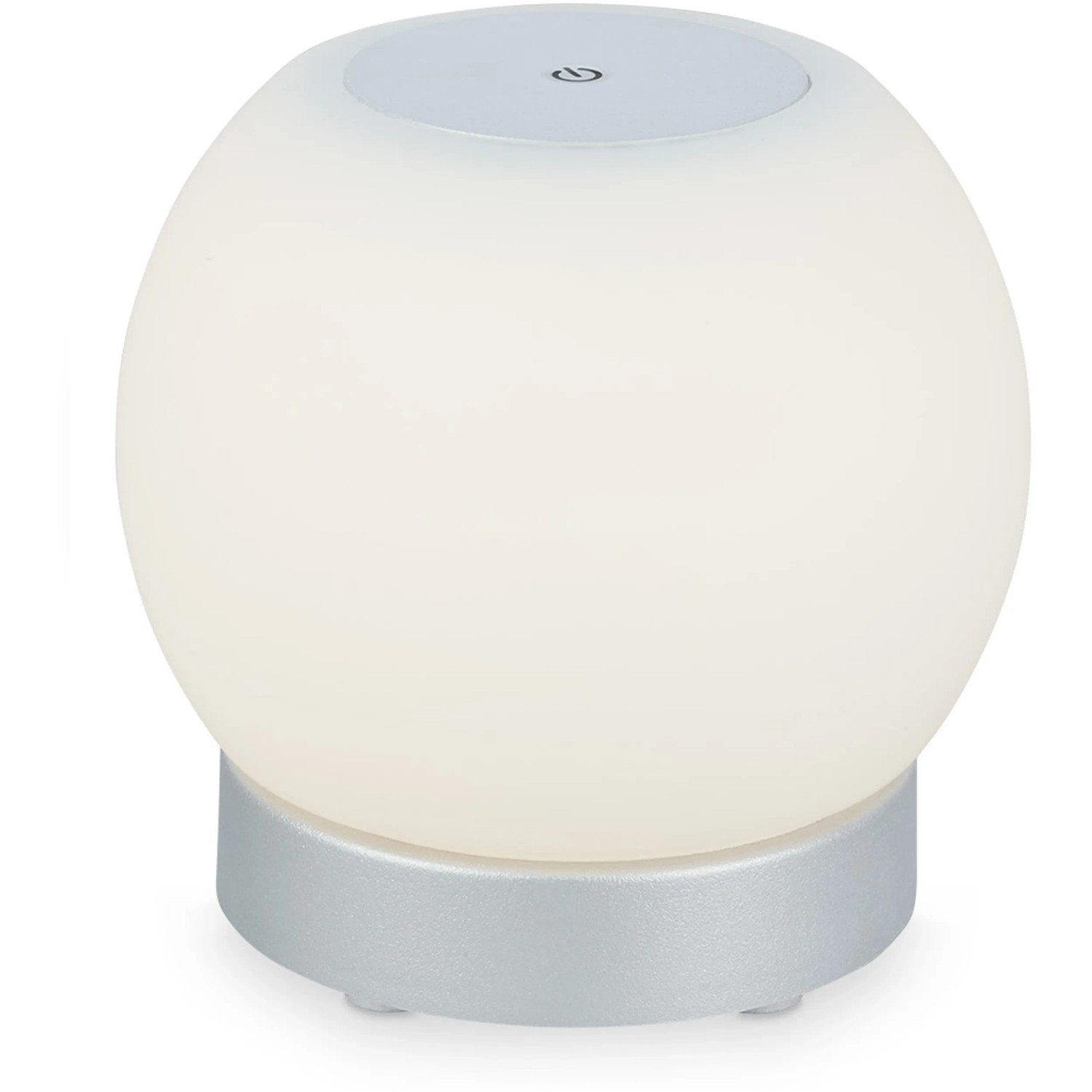 Brilo Akku-Tischleuchte Poka Chrom-Matt 3W