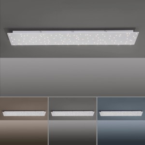 LED-Wandleuchte Sparkle, weiß, 100x25cm, mit Sternenhimmel-Effekt. Panel für stimmungsvolle Beleuchtung.