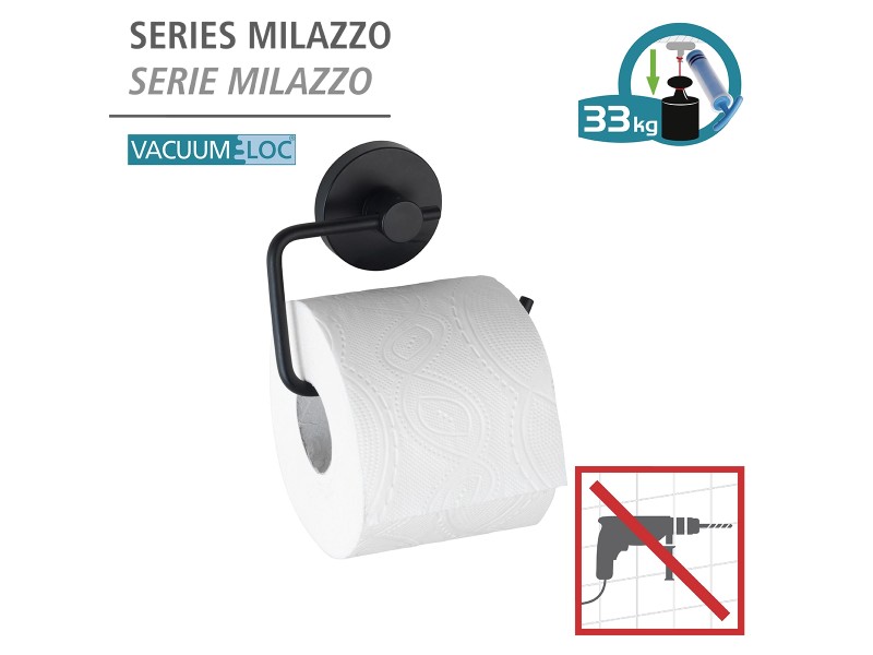 Vacuum-Loc Toilettenpapierhalter kaufen Schwarz Milazzo OBI bei Wenko