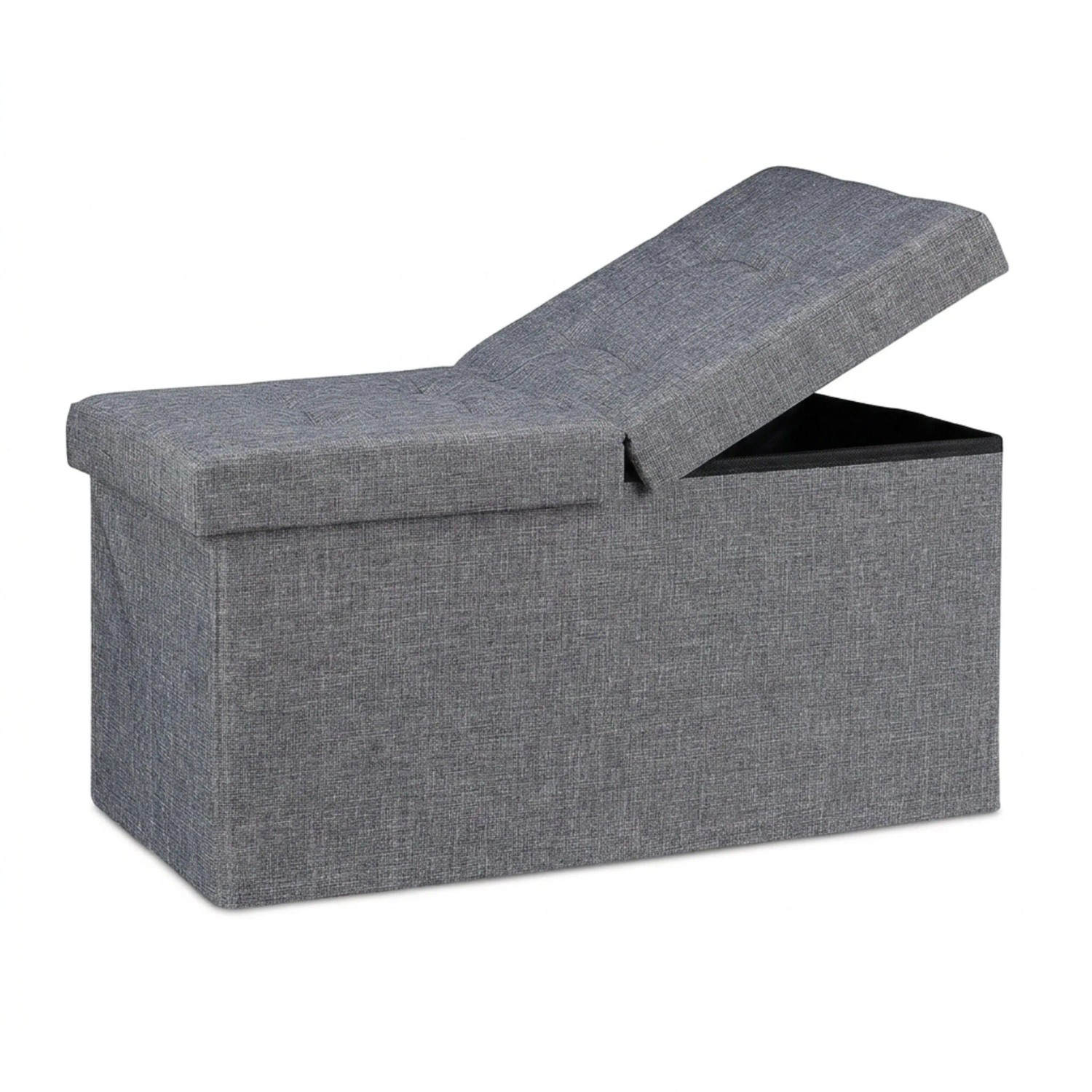 Relaxdays Sitzbank Stoff Dunkelgrau Klappbar 38,5 cm x 75,5 cm x 37,5 cm 5,7 kg