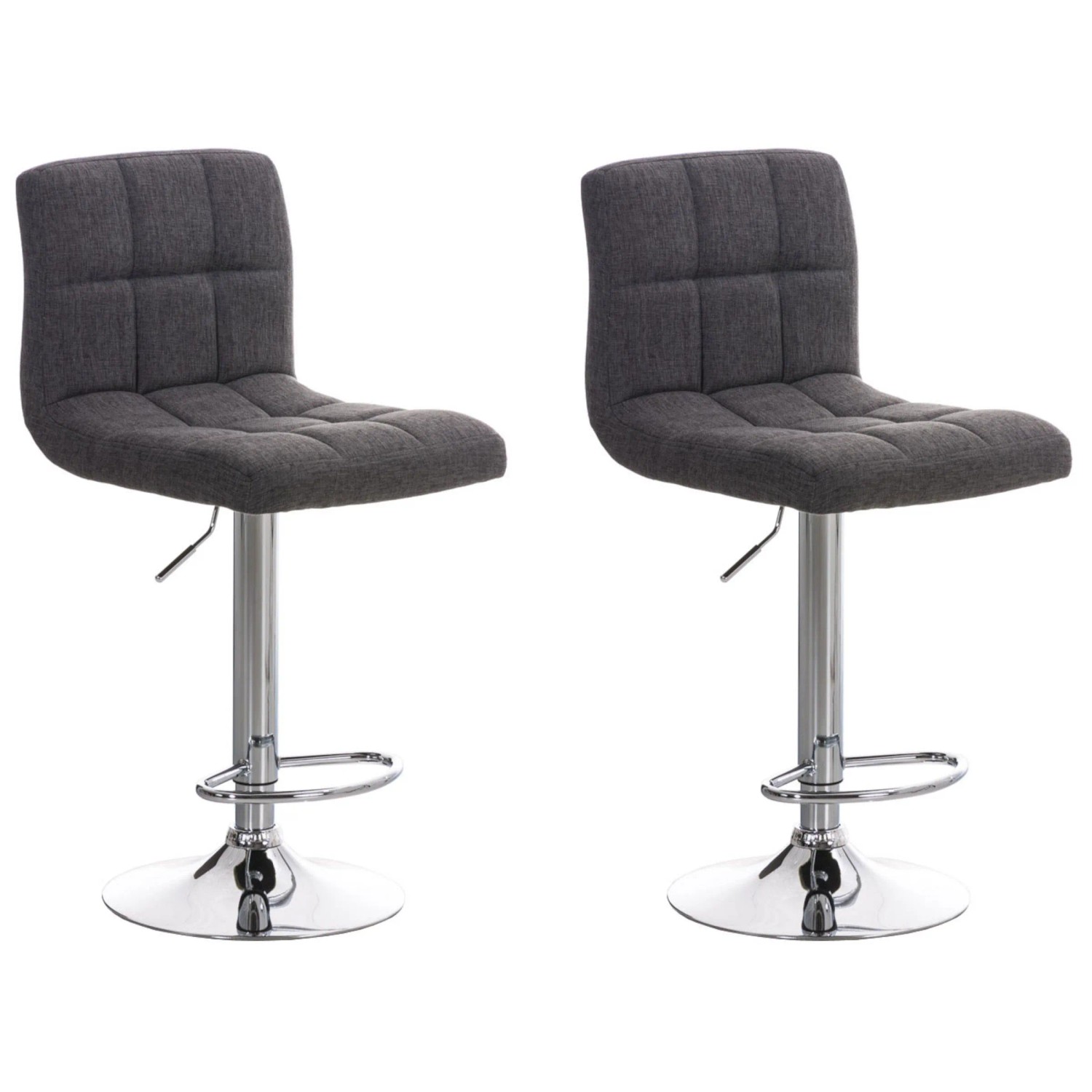 CLP 2er Set Barhocker Peru Stoff Hellgrau