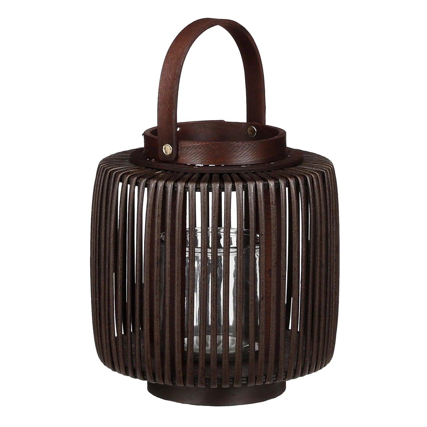 MICA Laterne Havard Dunkelbraun 23 cm Ø 20 cm