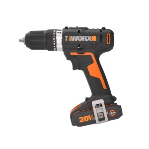 Worx 20V Akku-Schlagbohrschrauber WX370.1 mit Akku, schwarz-orange.