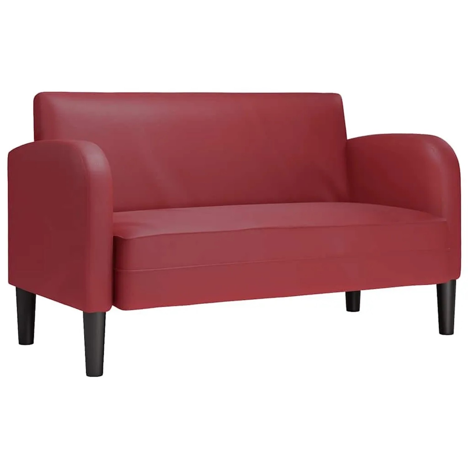 vidaXL Zweisitzer-Sofa Weinrot 110 cm Kunstleder 4100539