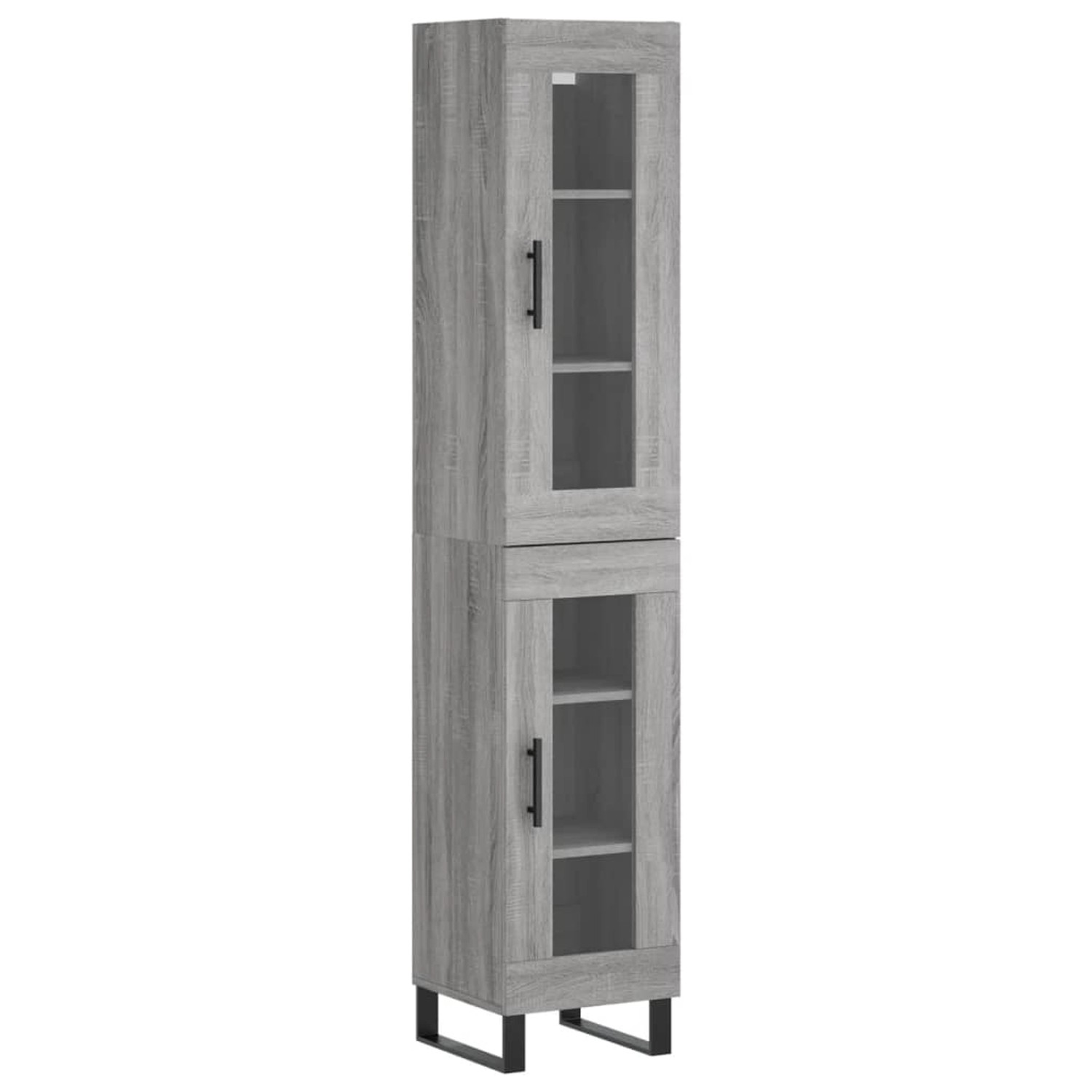 vidaXL Highboard Grau Sonoma 34,5x34x180 cm Holzwerkstoff 3199455 günstig online kaufen