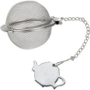 Fackelmann Teeball aus Edelstahl mit Tassenanhänger in Kannenform, Ø 5 cm.