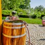 Gardena Regenfasspumpe 4700/2 inox automatic im Einsatz zur Gartenbewässerung.