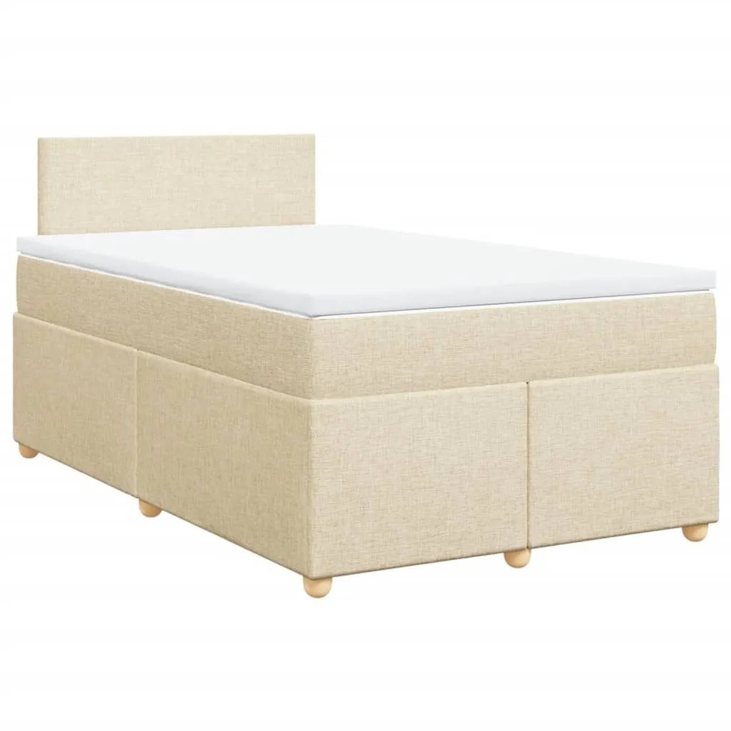 vidaXL Boxspringbett mit Matratze Creme 120x200 cm Stoff 3286645 günstig online kaufen