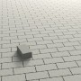 Rechteck-Pflastersteine, Beton, weiß gewaschen, 20x10x6 cm, für Gehwege und Terrassen.