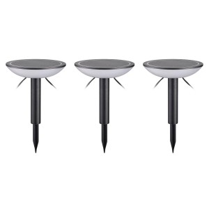 Lindby LED Smart Home Wegbeleuchtung Garten Thalas 10020186 Dimmbar Modern in Schwarz 3-flammig