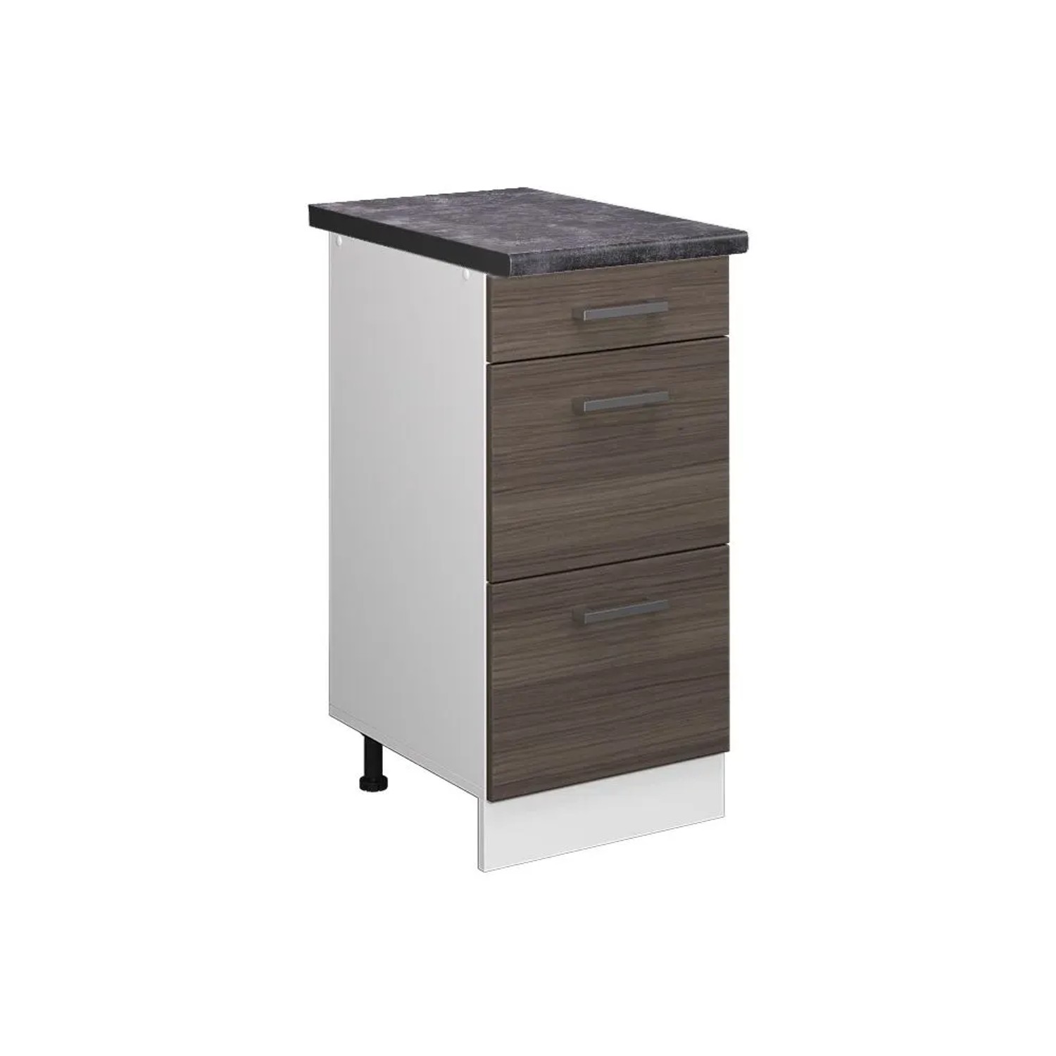 Vicco Küchenunterschrank R-Line Grau Weiß 40 cm mit Schubladen AP Anthrazit