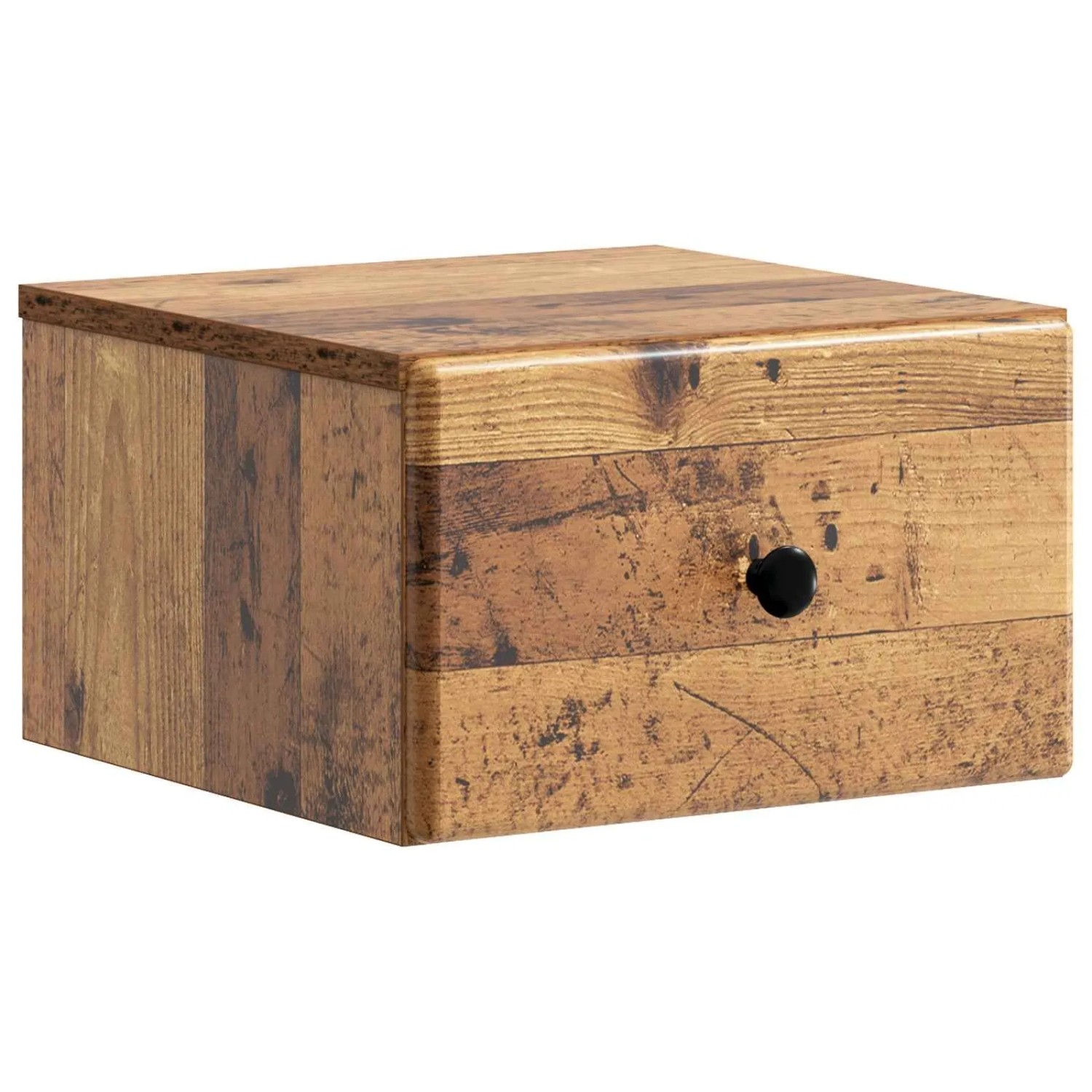 vidaXL Wandmontierter Nachttisch Altholz 34,5 x 33 x 20 cm 899121