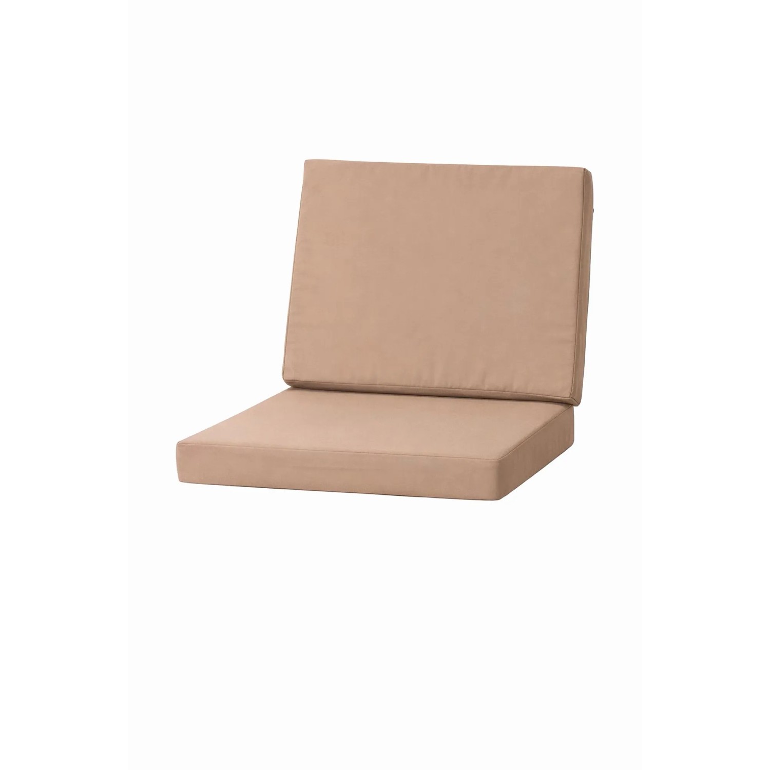 Setgarden Flat 4er Set Sitzkissen für Polyrattan Sessel 50x52x7 Sitz + 50x56 cm Rückenlehne 1tlg Beige