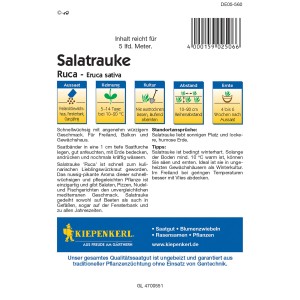 Kiepenkerl Salatrauke Ruca Saatband, Profi-Line für aromatische Kräuter.