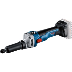Bosch Professional Akku-Geradschleifer GGS 18V-10 SLC Solo, blaue Schleifmaschine.