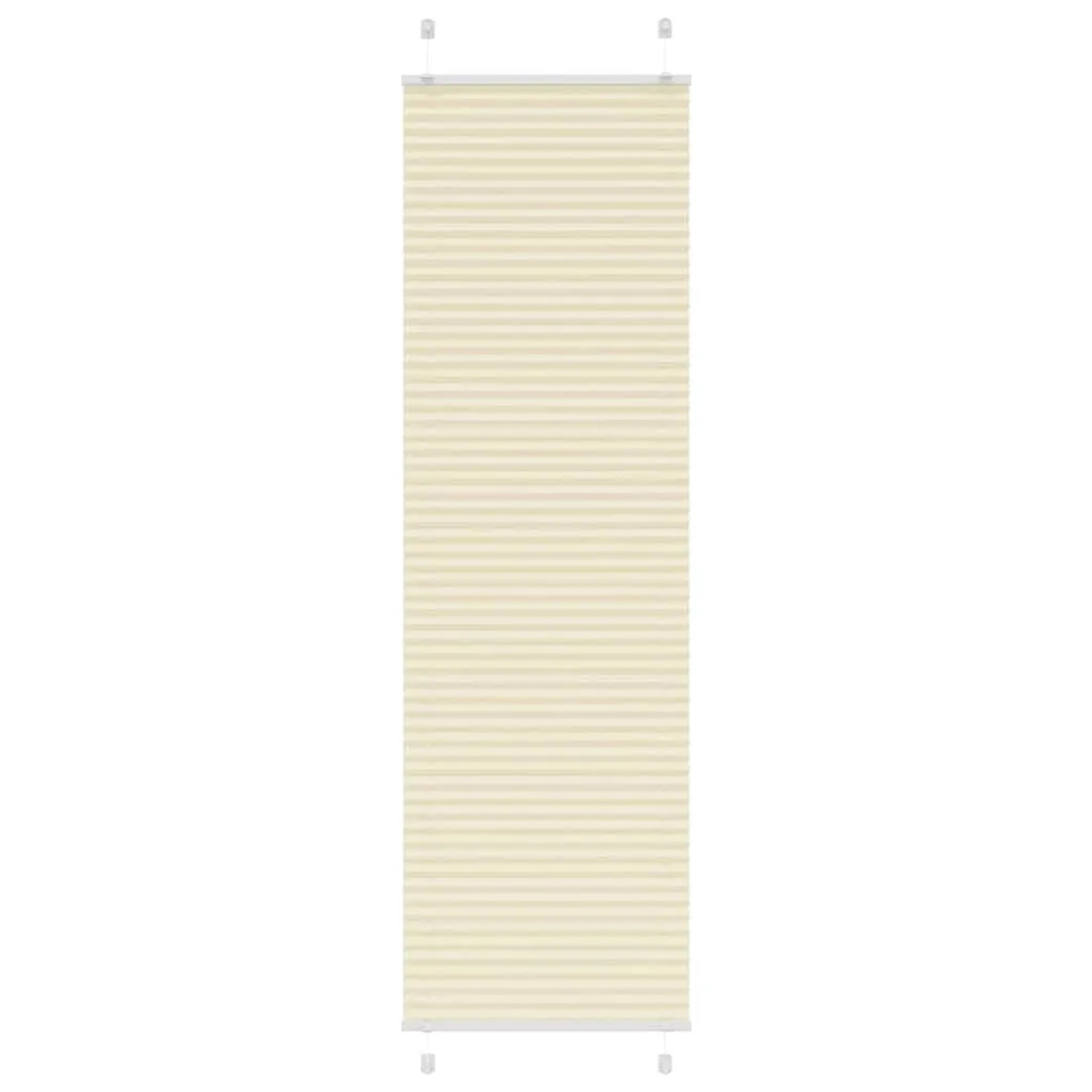 vidaXL Plissee Creme 60x200 cm Stoffbreite 59,4 cm Polyester 4015305 günstig online kaufen