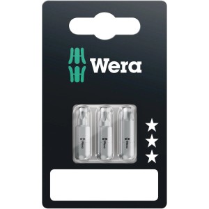 Wera Bit-Set TX25/TX30/TX40, 3-teilig, für Innen-TX Schrauben, zähhart, 25 mm Länge.