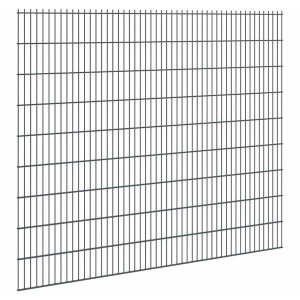 Doppelstabmattenzaun in Anthrazit, 183x251cm, Maschenweite 200x50mm für hohe Sicherheit.