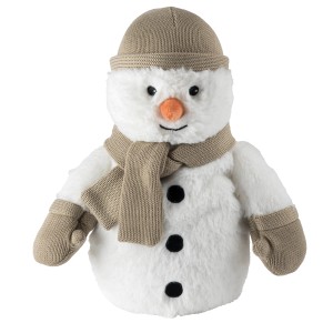 Warmies Wärmestofftier Schneemann mit Mütze und Schal, ca. 23cm hoch.