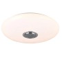 Weiße Reality LED Deckenleuchte Musica mit Bluetooth Lautsprecher, 58cm Durchmesser.