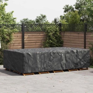 Schwarze vidaXL Möbel Schutzhülle (315x180x74cm) für Gartenmöbel.