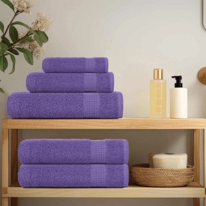 vidaXL Duschtücher 2 Stk Lila 70x140 cm 360 g/m² 100% Baumwolle 136881