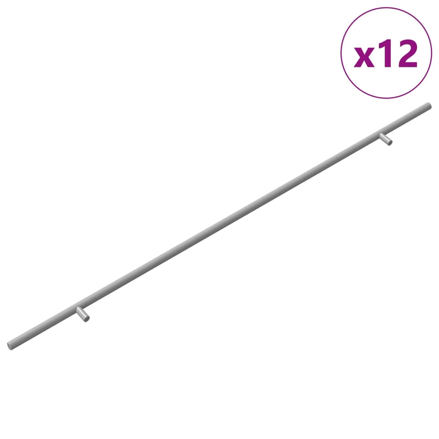 vidaXL Schrankgriff 12 Stk Silber 800 mm Edelstahl 864740