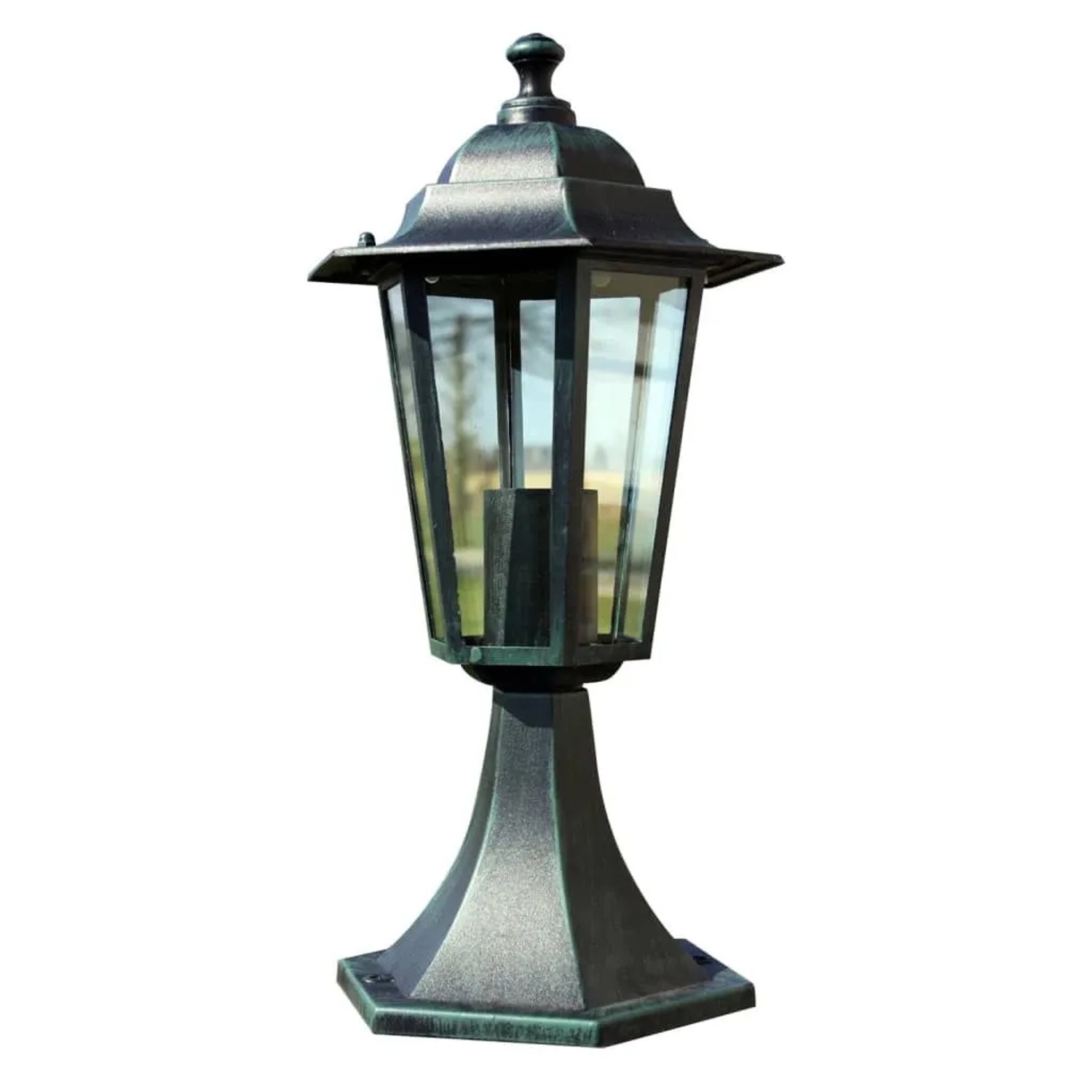 vidaXL Gartenlaterne Dunkelgrün/Schwarz Aluminium 40249