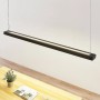 Moderne, schwarze LED Büroleuchte Cuna aus Aluminium, 1-flammig für Arbeitszimmer.
