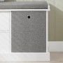 SoBuy Schuhbank mit Sitzfläche und 2 Schubladen Holz Weiß FSR66-HG_8