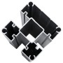 Detailaufnahme von Aluminium Pfosten für vidaXL WPC Zaunelement Set, Sichtschutzzaun.