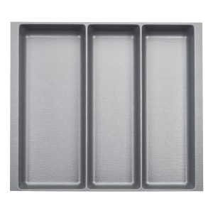 SOTECH ORGA-BOX-2 Multifunktionseinsatz Tiefe 462mm Höhe 50,5mm Für Nobilia Küchen Canvas Struktur Silbergrau 509mm