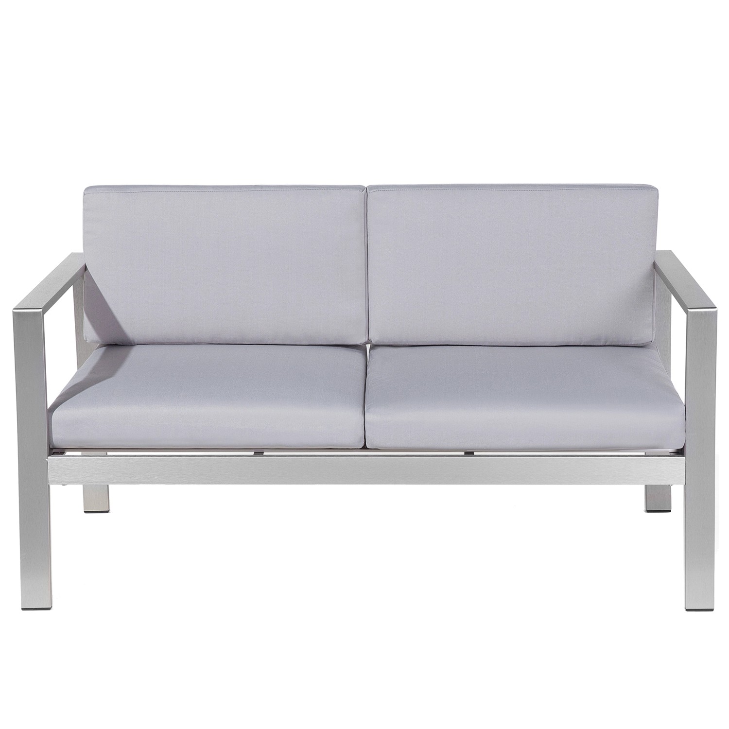 Beliani Gartenbank Grau 70x142x80