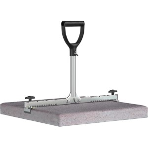 Langfit Plattenheber (30-50cm) mit verzinktem Stahlrahmen und schwarzem Griff zum Heben von Terrassenplatten.