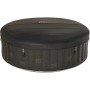 Abgedeckter, runder MSpa Comfort Whirlpool Starry AirJet in Graphitgrau. Aufblasbarer Outdoor-Pool.