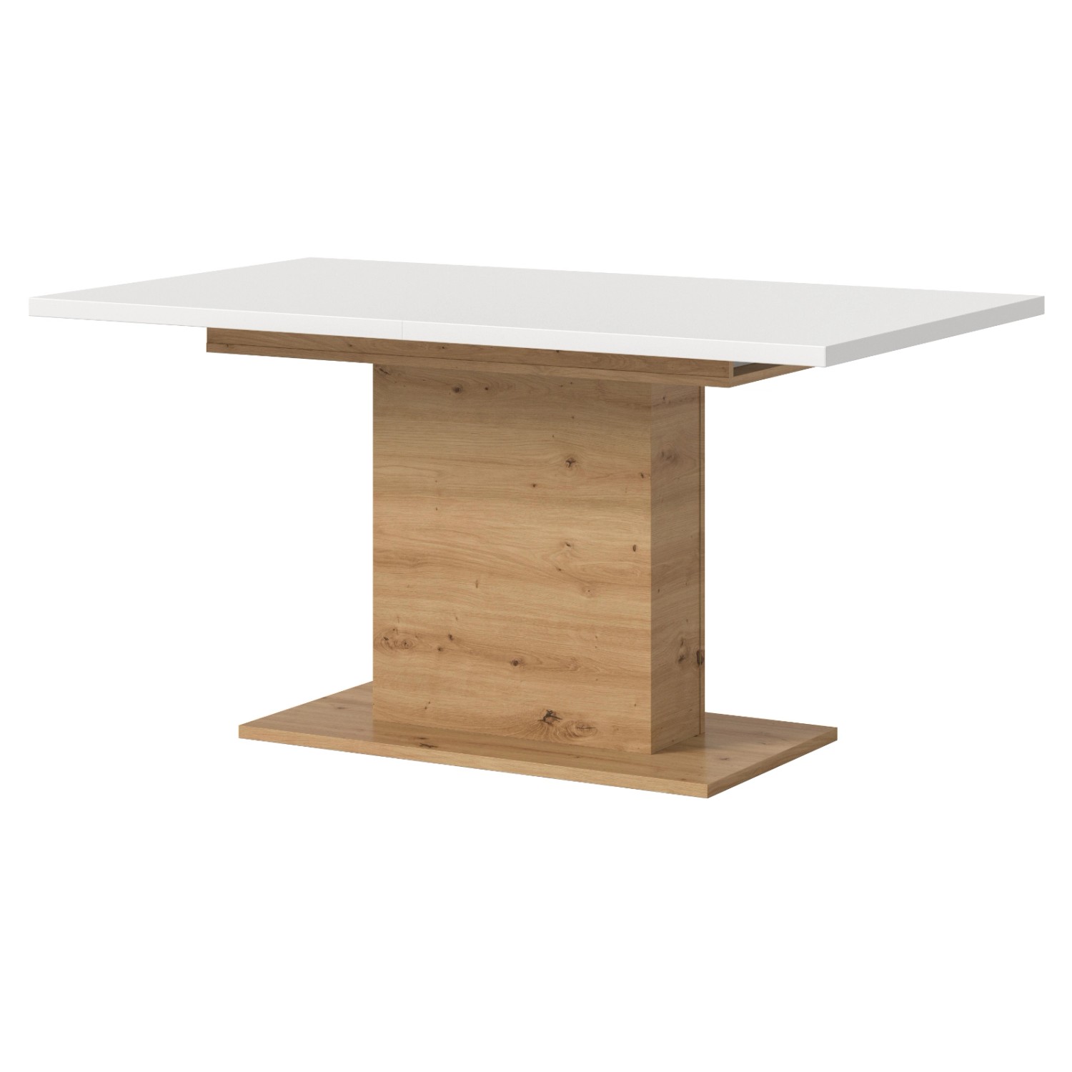 Inn.Furn Esstisch in Weiß und Eiche Küchentisch Ausziehbar 150 - 190 cm Home-X