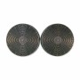 Zwei runde, schwarze AIR2GO Aktivkohlefilter für Haier Dunstabzugshauben, 175mm Durchmesser, zur Geruchsfilterung.