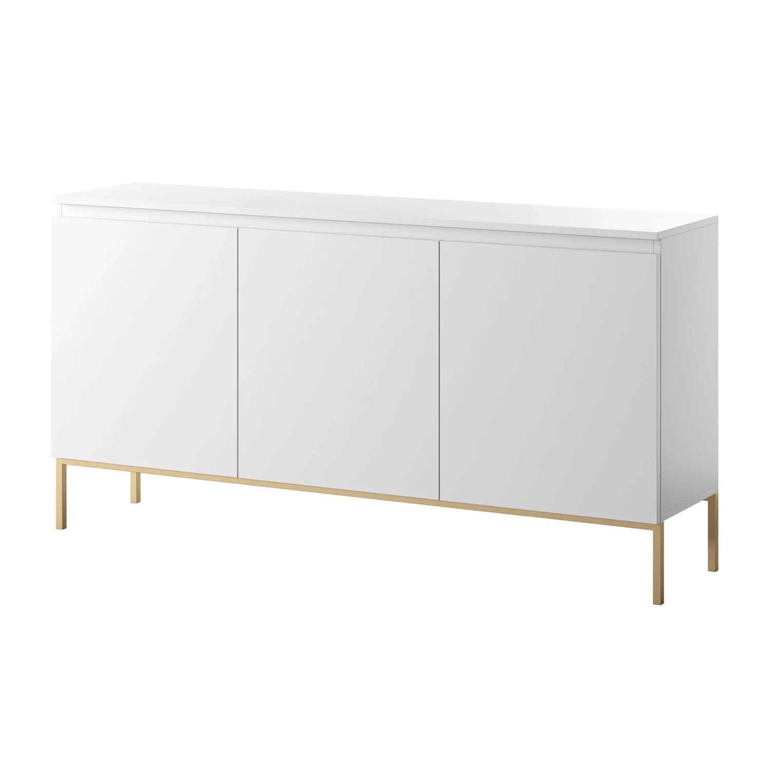 Selsey Sideboard Bemmi 150 cm Weiß mit goldenen Beinen