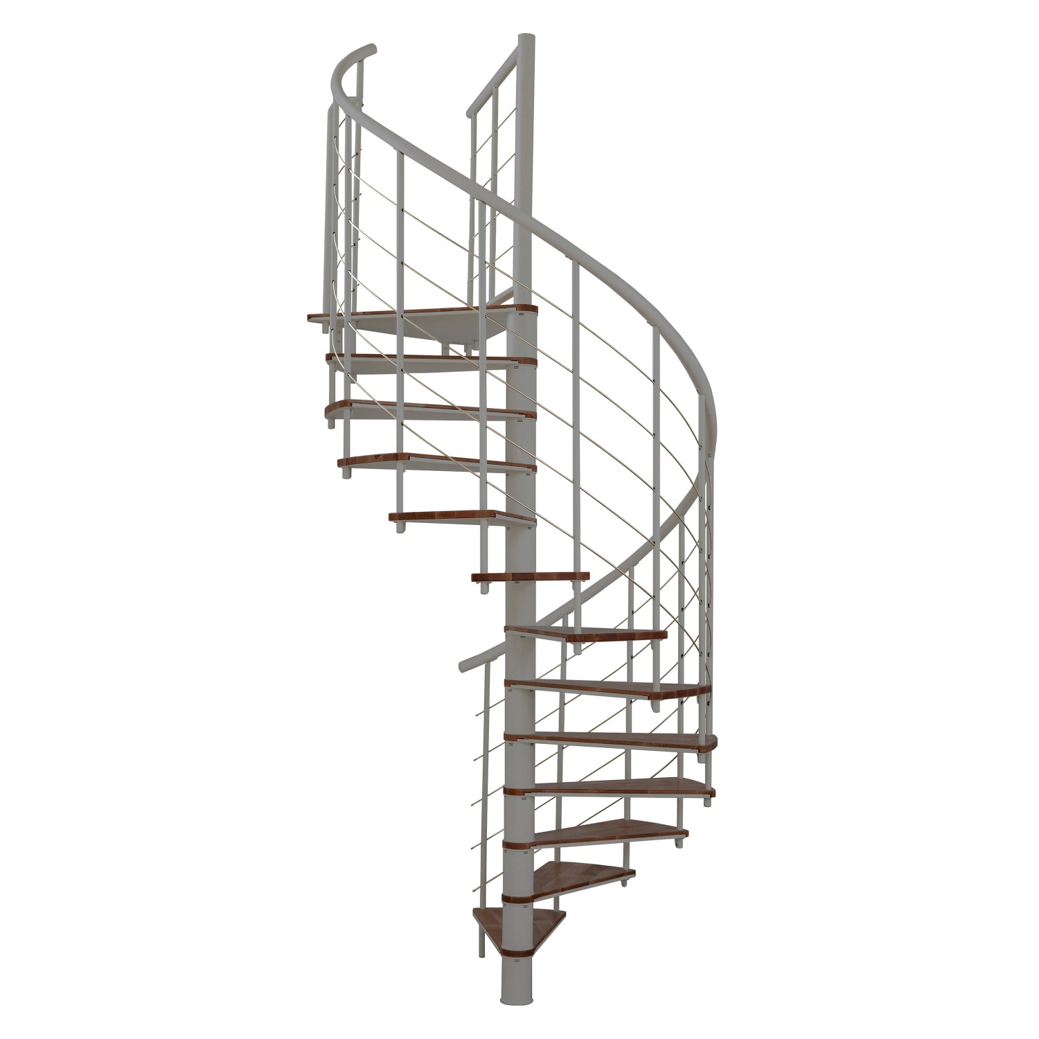 Minka Spindeltreppe Fusion Ø 140 cm Walnuss-Grau günstig online kaufen