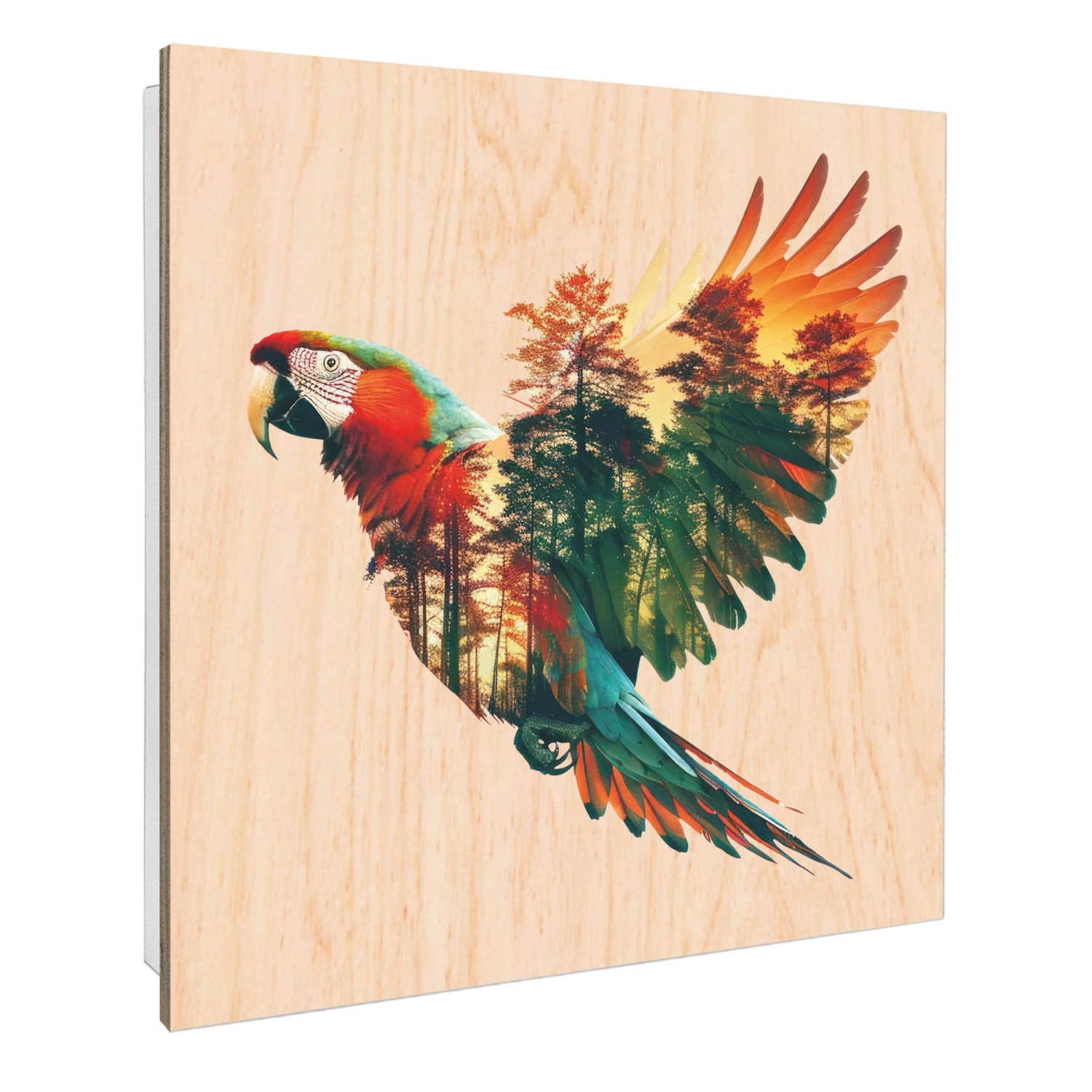 Banjado Schlüsselkasten mit Holzfront 30x30cm Weiß Scharnier Links 50 Haken günstig online kaufen