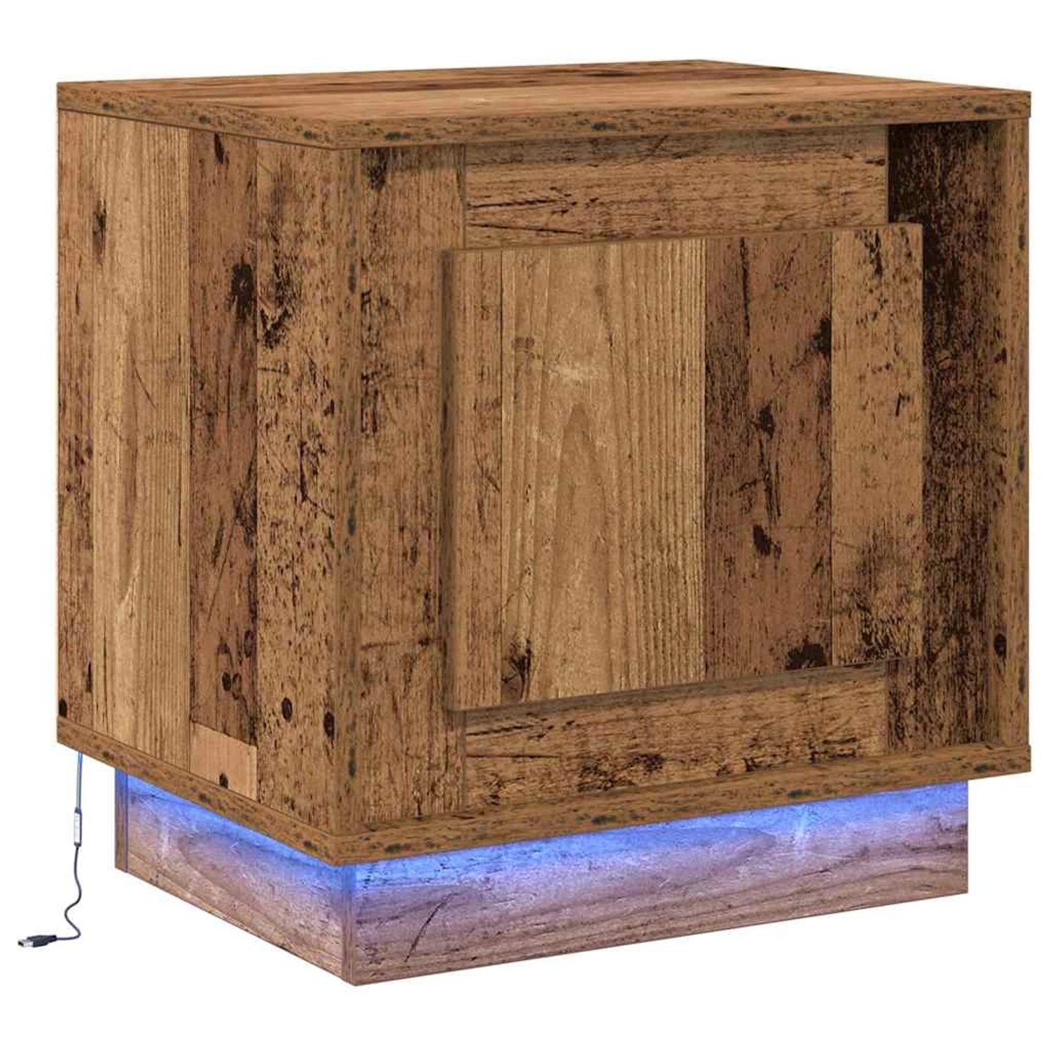 vidaXL Nachttisch mit Altholz 44 x 34,5 x 45 cm Holzwerkstoff 869574 günstig online kaufen