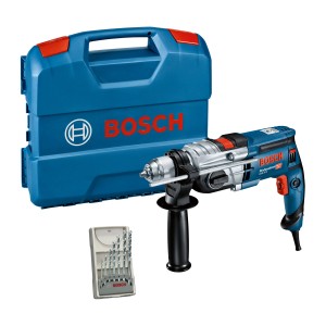 Bosch Professional GSB 20-2 Schlagbohrmaschine mit Bohrer-Set und L-Case.
