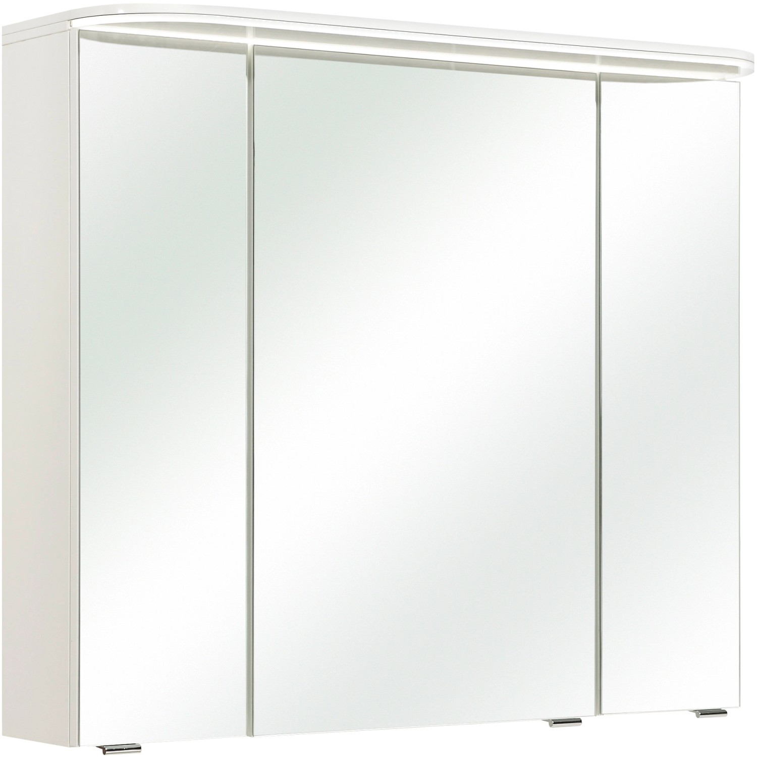 Pelipal Spiegelschrank Quantum 05 Weiß Hochglanz 85,2 cm mit Softclose Türen